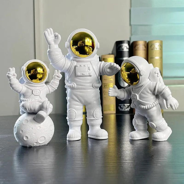 Estátua de Decoração - Conjunto de 3 Astronautas - Bertovi